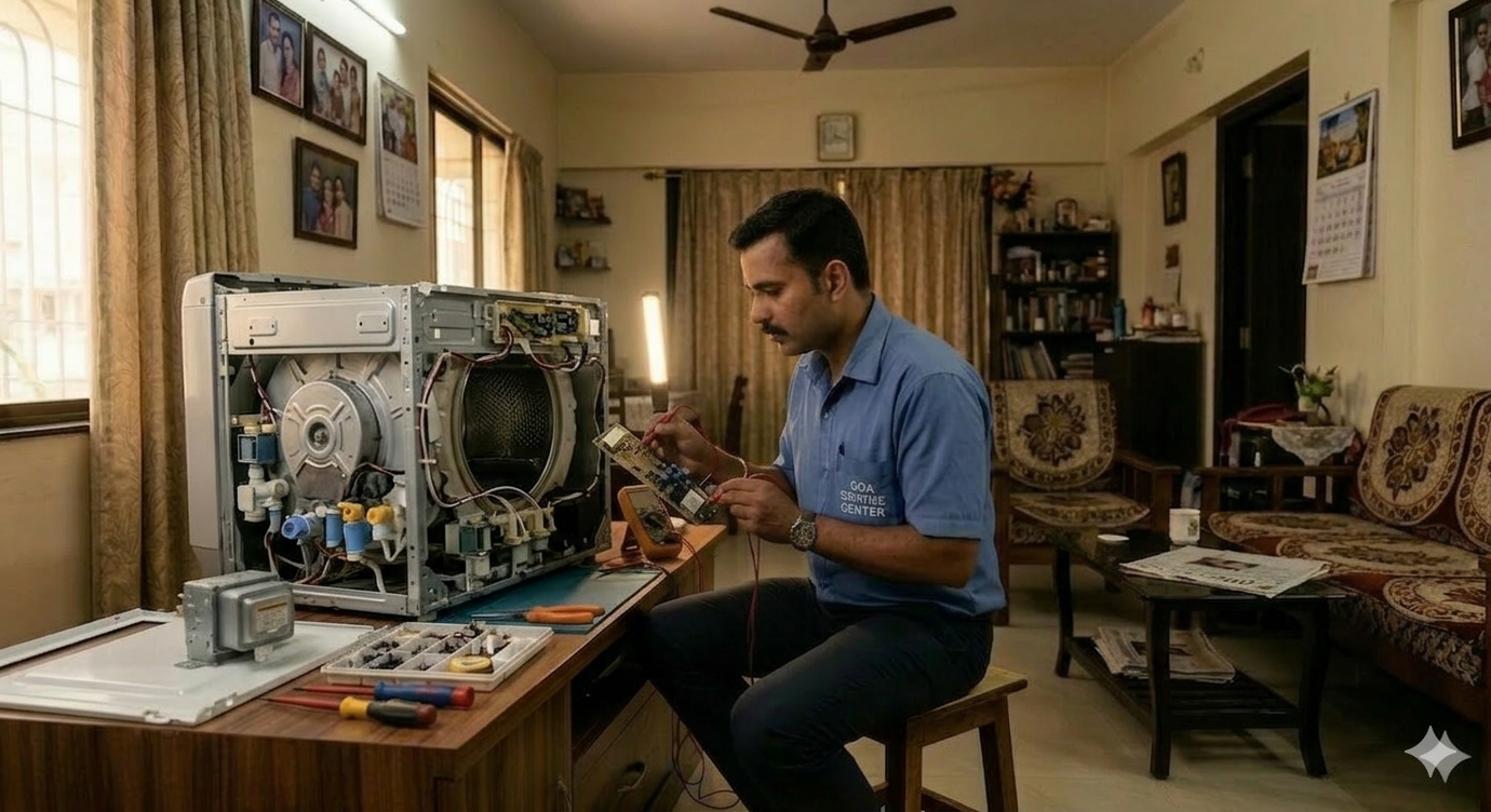 Goa Service Center, We Provide Comprehensive Repair Solutions for All Major Home Appliances, Regardless of the Brand or Model: While Many Repair Services Come and Go, Our 20-year Journey is Built on a Foundation of Technical Mastery and Customer Loyalty. We Use the Latest Technologies and Upgraded Tools to Repair the Damaged Part of the Washing Machine, Microwave Oven, Refrigerator, Ac, and Dish Washer Led/lcd Tv, Designed and Developed by Industry Leaders. In the Present Scenario, Home Appliance Repair Services is Not an Issue for the People Staying in Goa